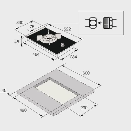 Газовая варочная панель ASKO HG8313BGB1